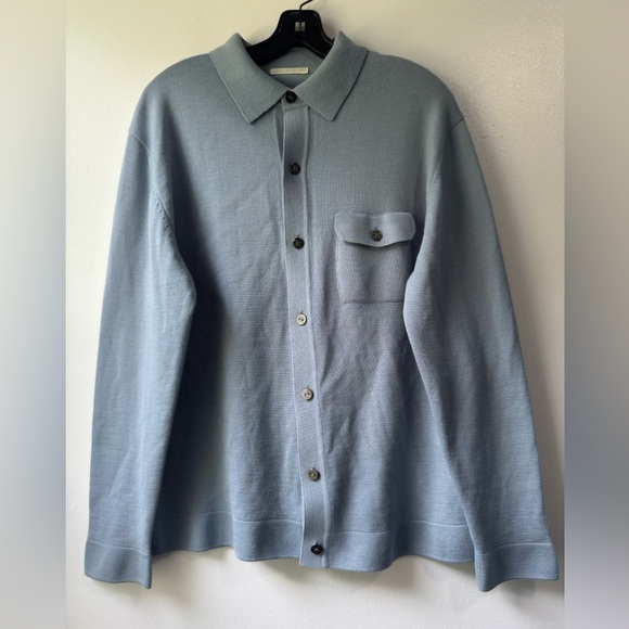 Paco Rabanne Men’s Blue Cardigan Sweater
